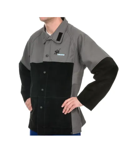 ropa de protección para soldador con refuerzo en cuero