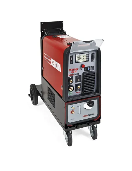 equipo MIG pulsado y doble pulsado trifásico Cebora 330A para uso industrial