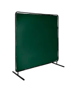 mampara de soldadura verde DIN 9 con cortina certificada EN 25980