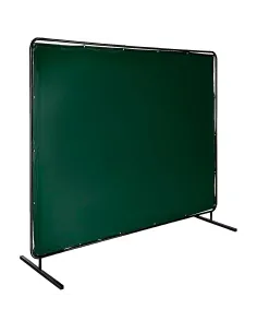 mampara de soldadura verde DIN 9 con cortina certificada EN 25980 2