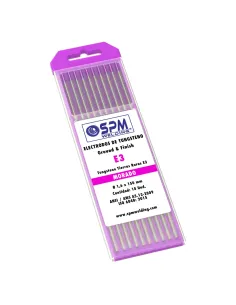 electrodo tungsteno púrpura E3 para soldadura TIG profesional