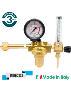 Regulador Caudalímetro Argón y Mezclas 200 Bar | Oxyturbo MIG-TIG