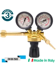 regulador con caudalímetro para gas argón y mezclas hasta 200 bar