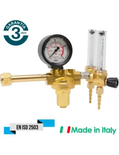 manorreductor con doble rotámetro para gases inertes a 200 bar
