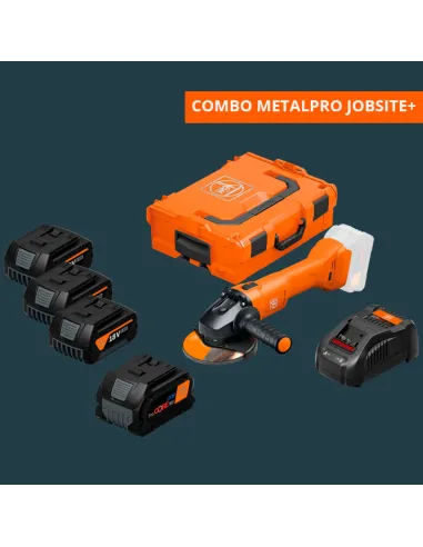 Contenido del FEIN COMBO METALPRO JOBSITE+: herramientas, baterías y cargador AMPShare