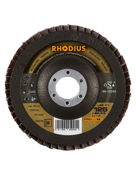 Disco de láminas RHODIUS LSZ F1 Ø125 mm para acero e inoxidable