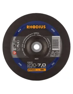 Disco de desbaste RHODIUS RS2 Ø230x7,0 mm para acero (Tipo 27)